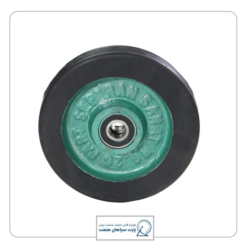 چرخ چدنی لاستیکی ساده