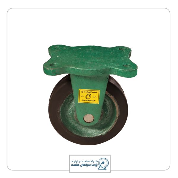 چرخ چدنی لاستیکی ثابت 1
